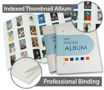 Thumbnail booklet of scanned photos and slides