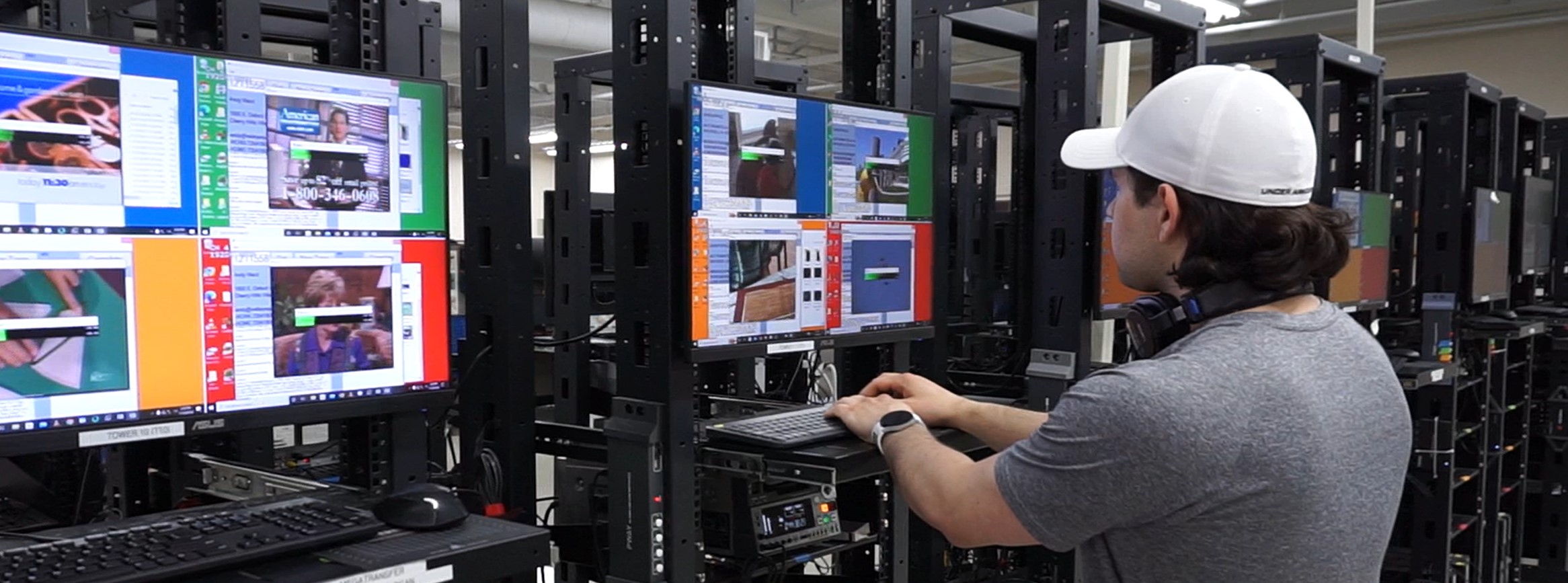 Video tape digitization service in progress with professional equipment